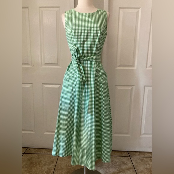 TOMMY Hilfiger Cotton Gingham fit & flare dress size 4 - Picture 5 of 12